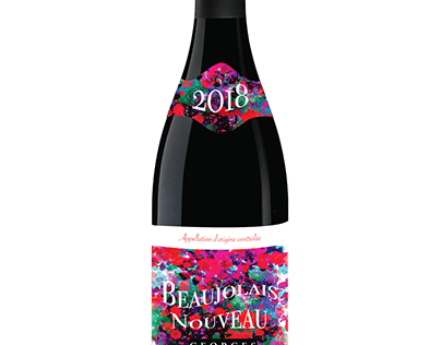 Beaujolais Nouveau Wine Label