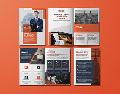 Minimal corporate brochure design or company profile