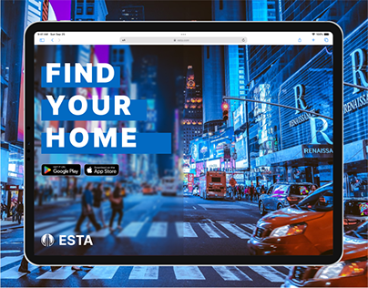 Esta - ui design web app, real estate | 💛💙