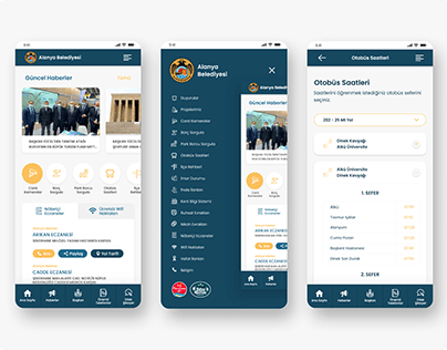 Alanya Belediyesi Mobile App Design
