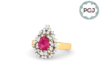 Best Morise Diamond & Gemstone Ring By PC Jeweller
