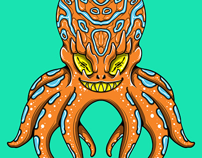 orange octo - design for sale