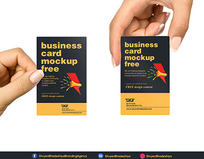 Free PSD - Vertical Business Card Download