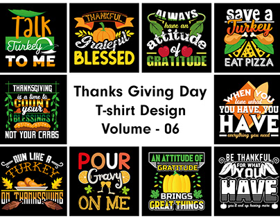 Thanks Giving Day T-shirt Design