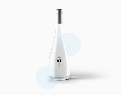 Glass Bottle Packaging and Label Design Minimal