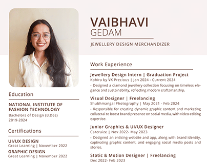 Vaibhavi Gedam (Jewellery Design Merchandiser)