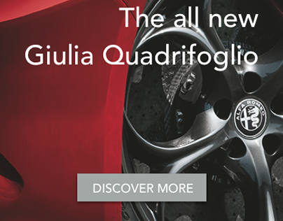Alfa Romeo Redesign Giulia Quadrifoglio mobile page