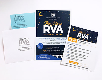 Stay Home RVA Fundraiser Invitation & RSVP Card