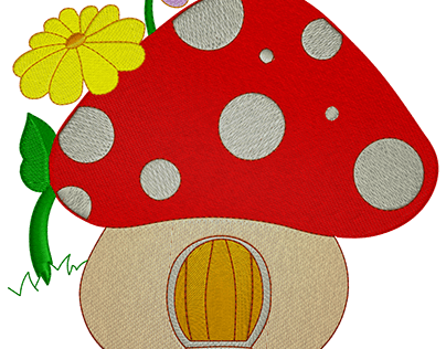embroidery mushroom home
