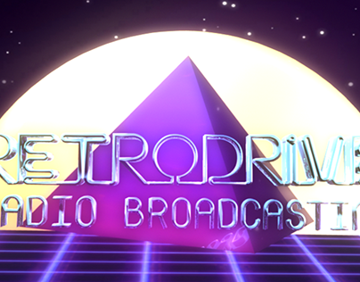 Retrodrive Radio Broadcasting: Animated Logo