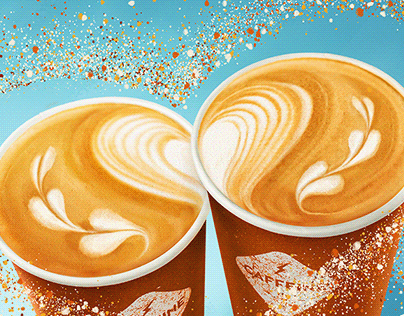 Amore Latte coffee poster