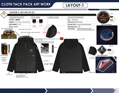 I will design Apparel artwork Tack pack for your cloth