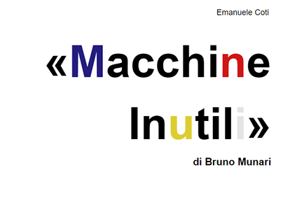 Macchine inutili - Bruno Munari