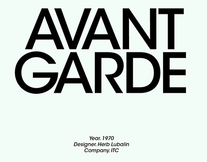 Project thumbnail - Avant Garde Typespecimen