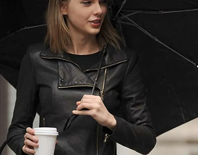 Taylor Swift Stylish Black Leather Jacket
