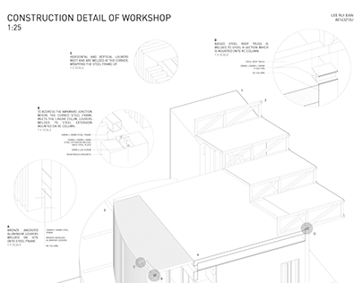[Technical Drawing] Construction Detail of Workshop