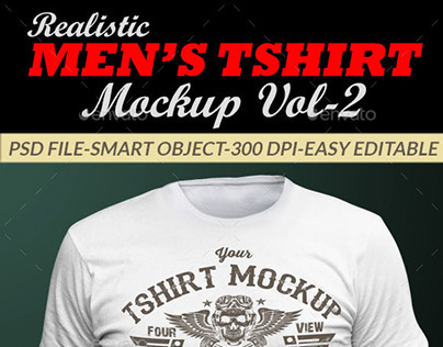 Realistic Men's Tshirt Mockup