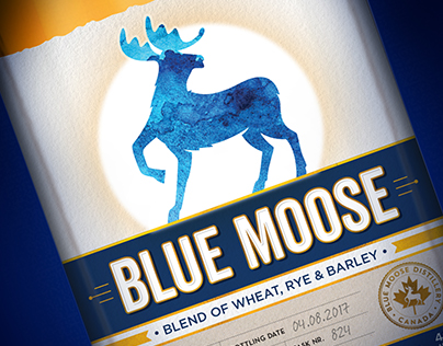 Blue Moose label design