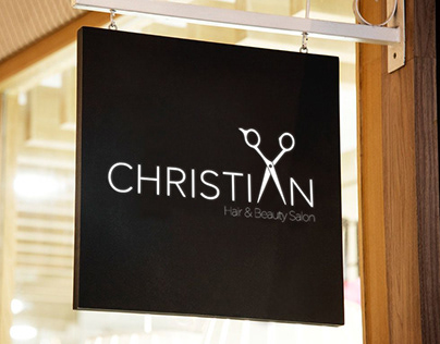 Christian Hair Salon - Σχεδιασμός Λογότυπου, Επιγραφής