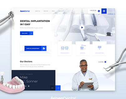 Aspen Dental Clinic UI/UX Design