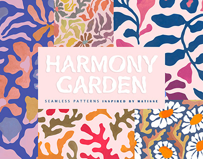 Harmony Garden. Seamless patterns