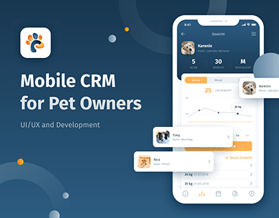 CRM for Pet Owners | Mobile App | UI/UX Design