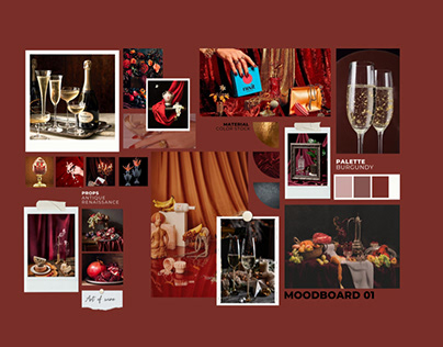 Luxury Wine Moodboard 01 - Red Pantone