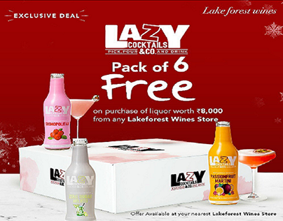 Pack Of 6 Free Lazy Cocktails For Shopping