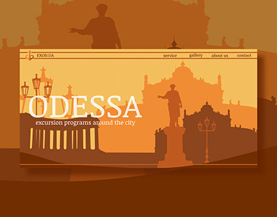 Silhouette background for excursion site (Odessa)
