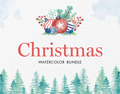 Christmas Watercolor Bundle