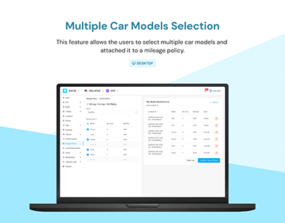 Multiple Car Models Selection for Mileage Policy