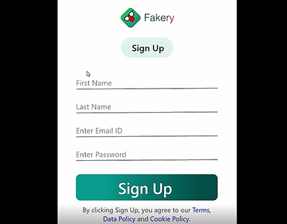 SignUp Page Hover Toggle Effect