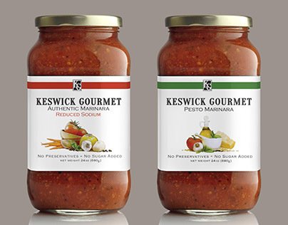 Label Design for Keswick Gourmet