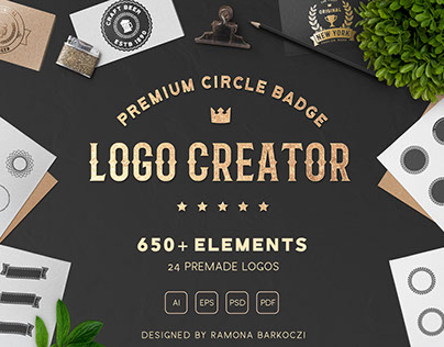 Premium Circle Badge Logo Creator