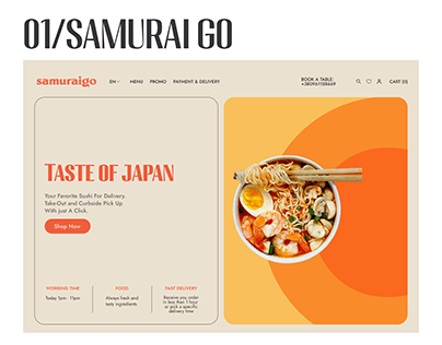 Samurai Go - delivery website
