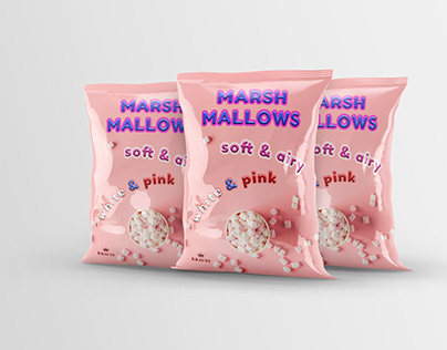 Food Marshmallows Pouch Bag Deisgn