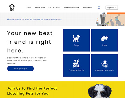 YOLO Pet Care Web Design