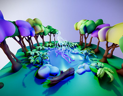 out of body experience in magic forest 3D model