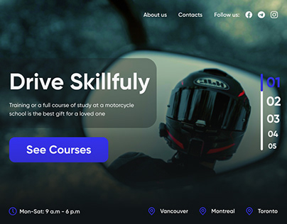 Website Motorcycle school "True-Riders"