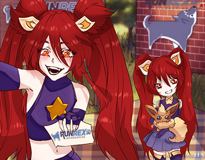 Star Guardian Jinx League of Legends and Flareon