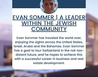 Evan Sommer | A Leader Within the Jewish Community