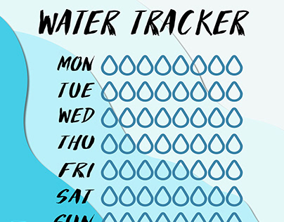 Water tracker "Drink more water" planner