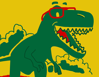 Desenho infantil - T-rex, Pedrinha e Pançudo Blue