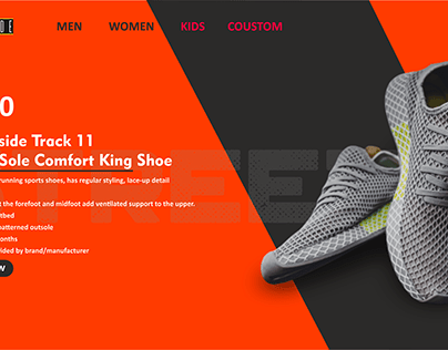 shoe web design