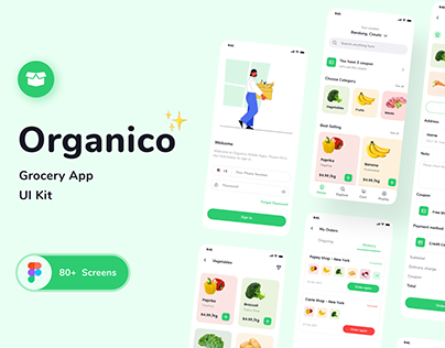 Organico Grocery App UI KIT