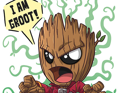 Baby Groot Projects | Photos, videos, logos, illustrations and branding on  Behance
