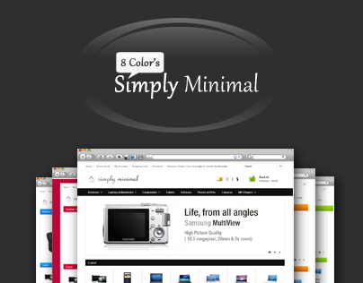 Simply Minimal Opencart Template in 8 Colors