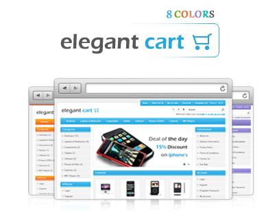Elegant Opencart Theme in 8 Colors