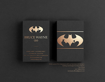 Business cards for superheroes with secret identity