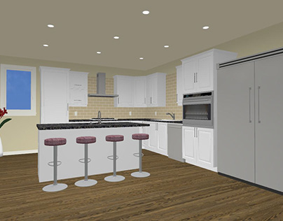 KITCHEN WITH AN ISLAND